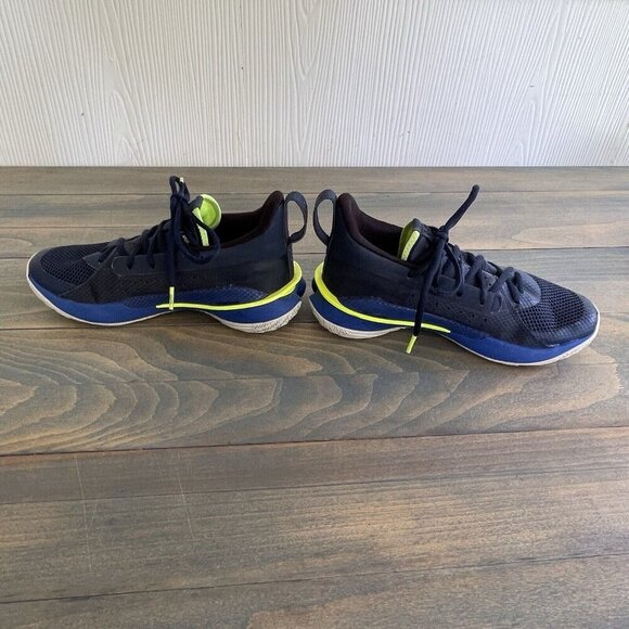 Under Armour Steph Curry 5 NBA Basketball Shoes Blue - Kids Size 5Y (A6) - Picture 6 of 9